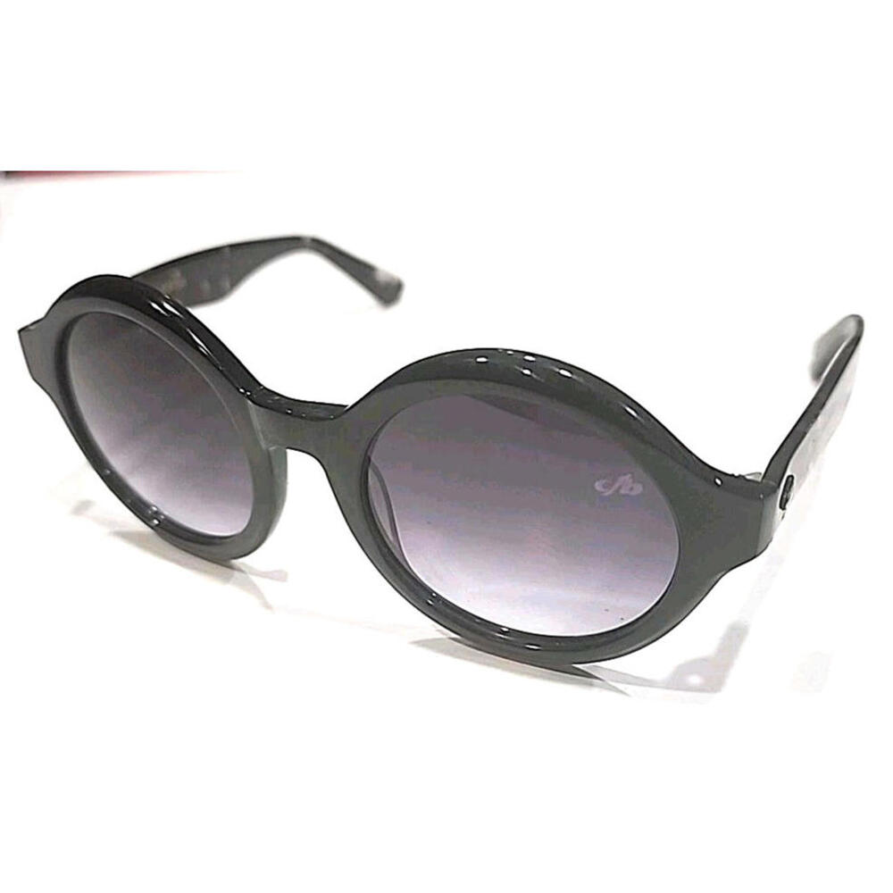 CHILLIBEANS Black Round Gray Gradient Sunglasses Brazilian Festival